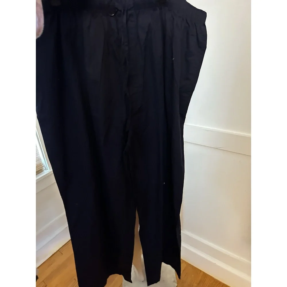 Navy Blue Pajama Set Collared Pockets Cotton ALEXANDER DEL ROSSA NWT Sz 3XL